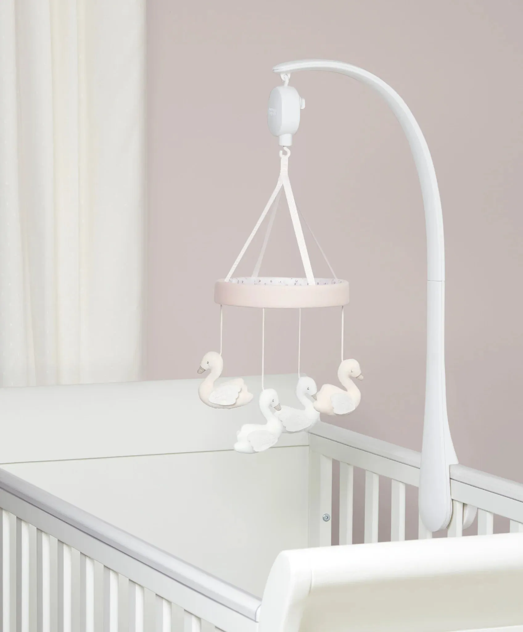 Mamas & Papas Musical Cot Mobile - Floral Swans