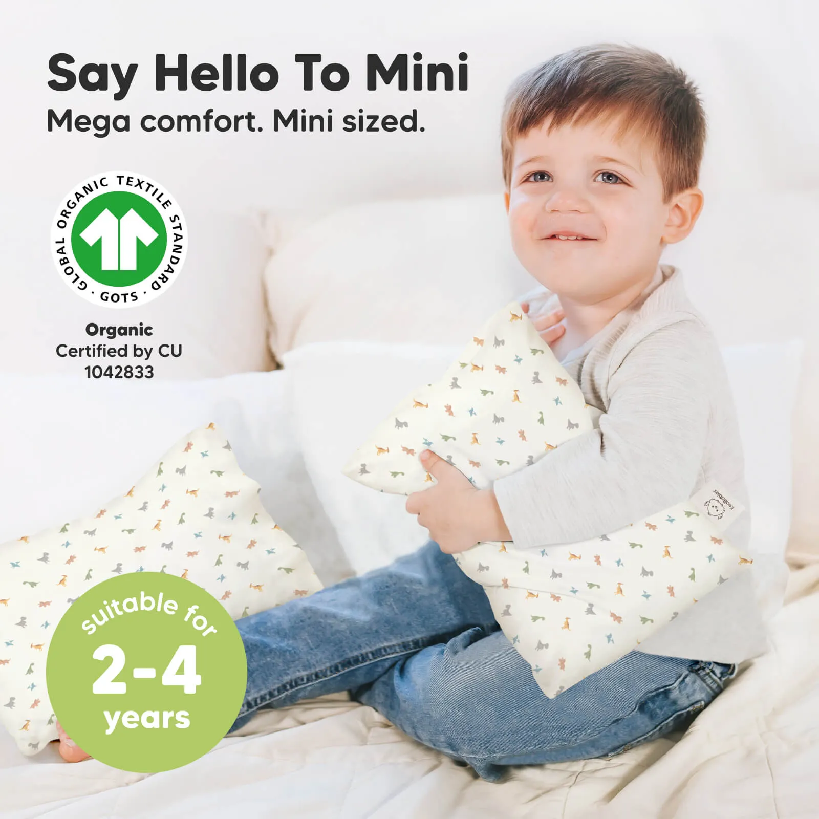 Mini Toddler Pillow With Pillowcase (Roarsome)