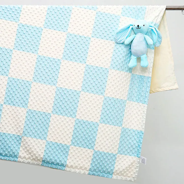Minky Dot Blanket | Blue   Cuddle Toy
