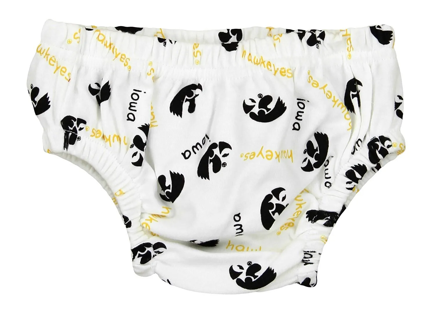 NCAA Infant Iowa Hawkeyes Top and Diaper Cover Set, White