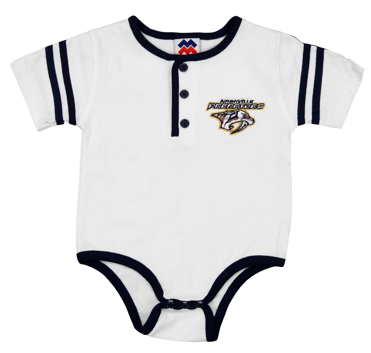 NHL Infant Nashville Predators Creeper and Shorts Set, White / Navy
