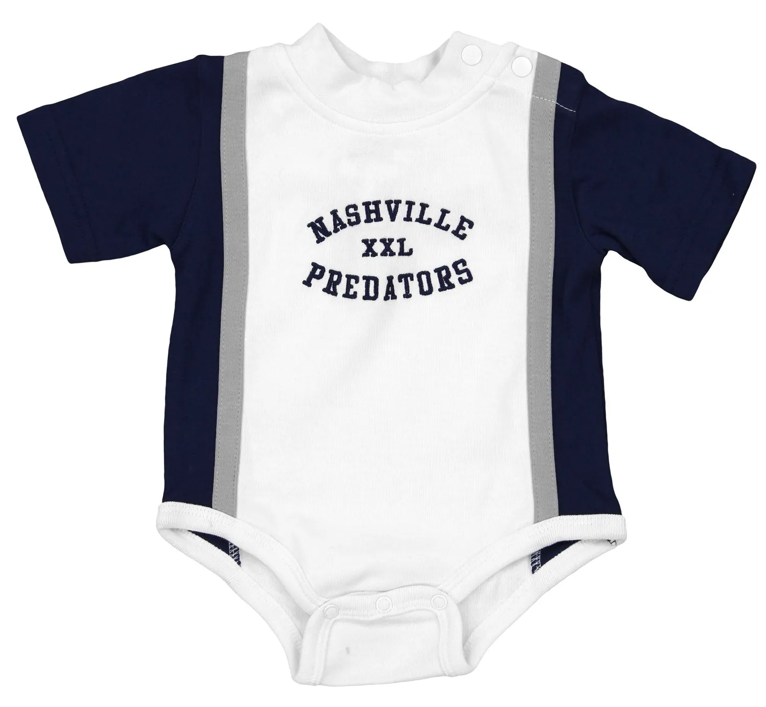 NHL Infant Nashville Predators Creeper and Shorts Set, White - Navy