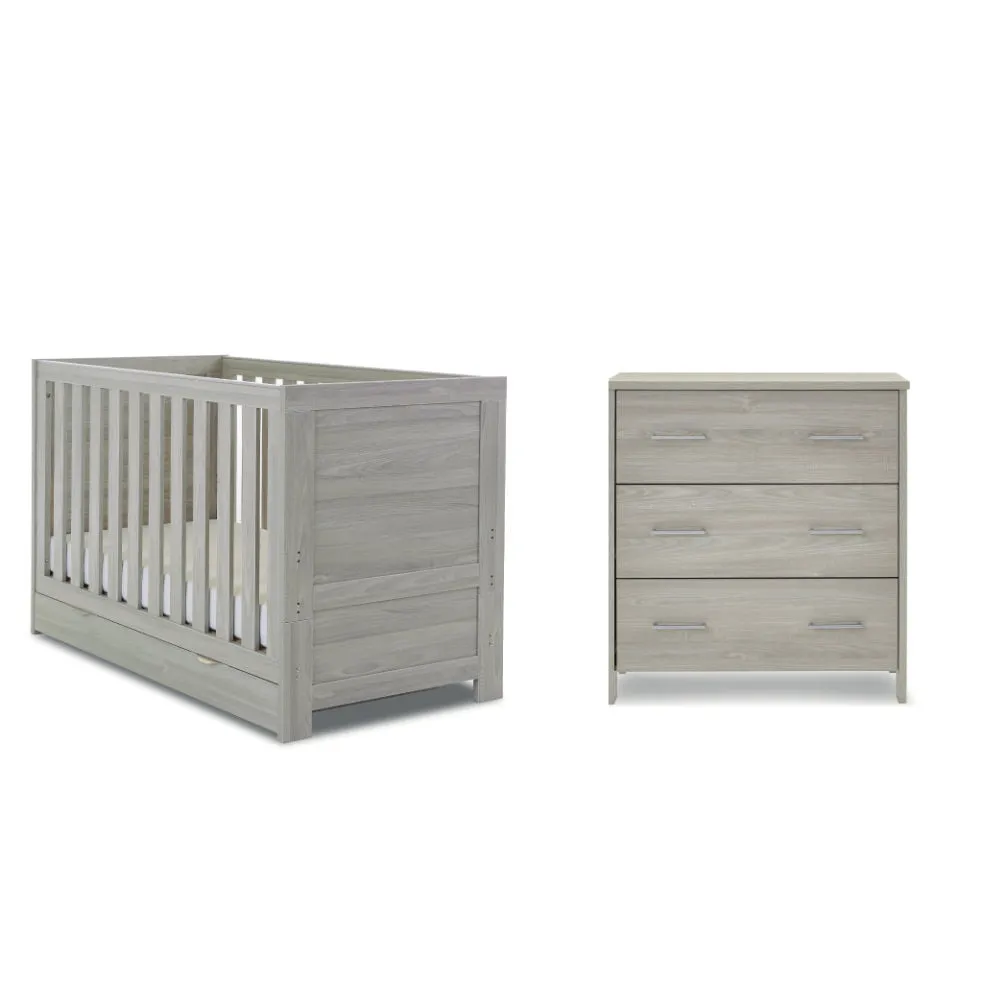 Nika 2 Piece Nursery Furniture Set - Grey Wash