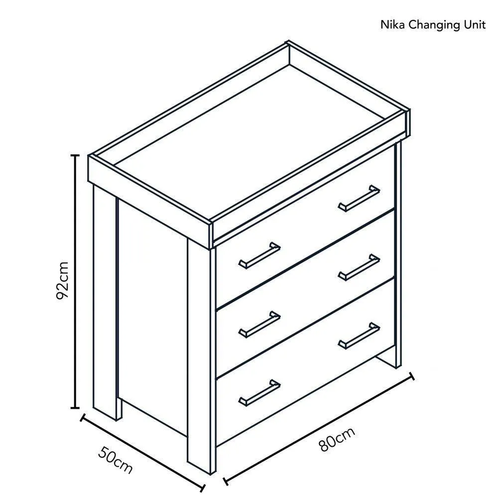 Nika 2 Piece Nursery Furniture Set - Oatmeal