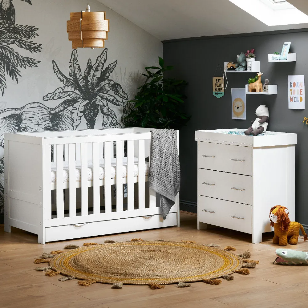 Nika 2 Piece Nursery Furniture Set - White Wash