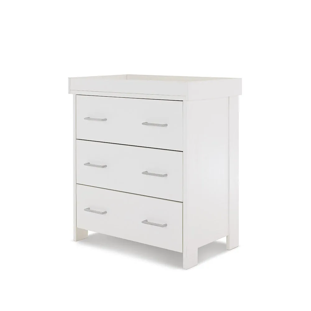 Nika Mini 2 Piece Nursery Room Set   Under Drawer - White Wash