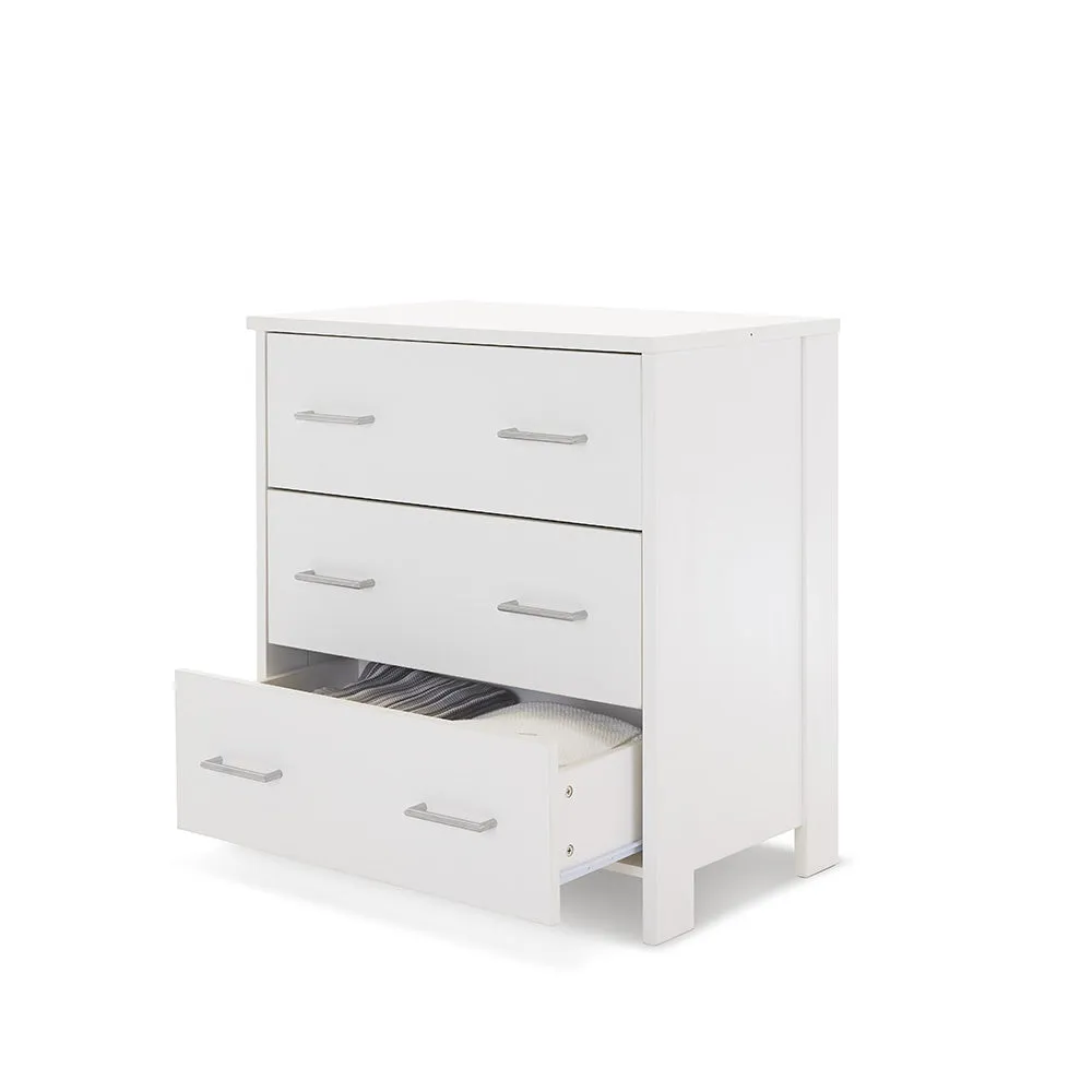 Nika Mini 2 Piece Nursery Room Set   Under Drawer - White Wash