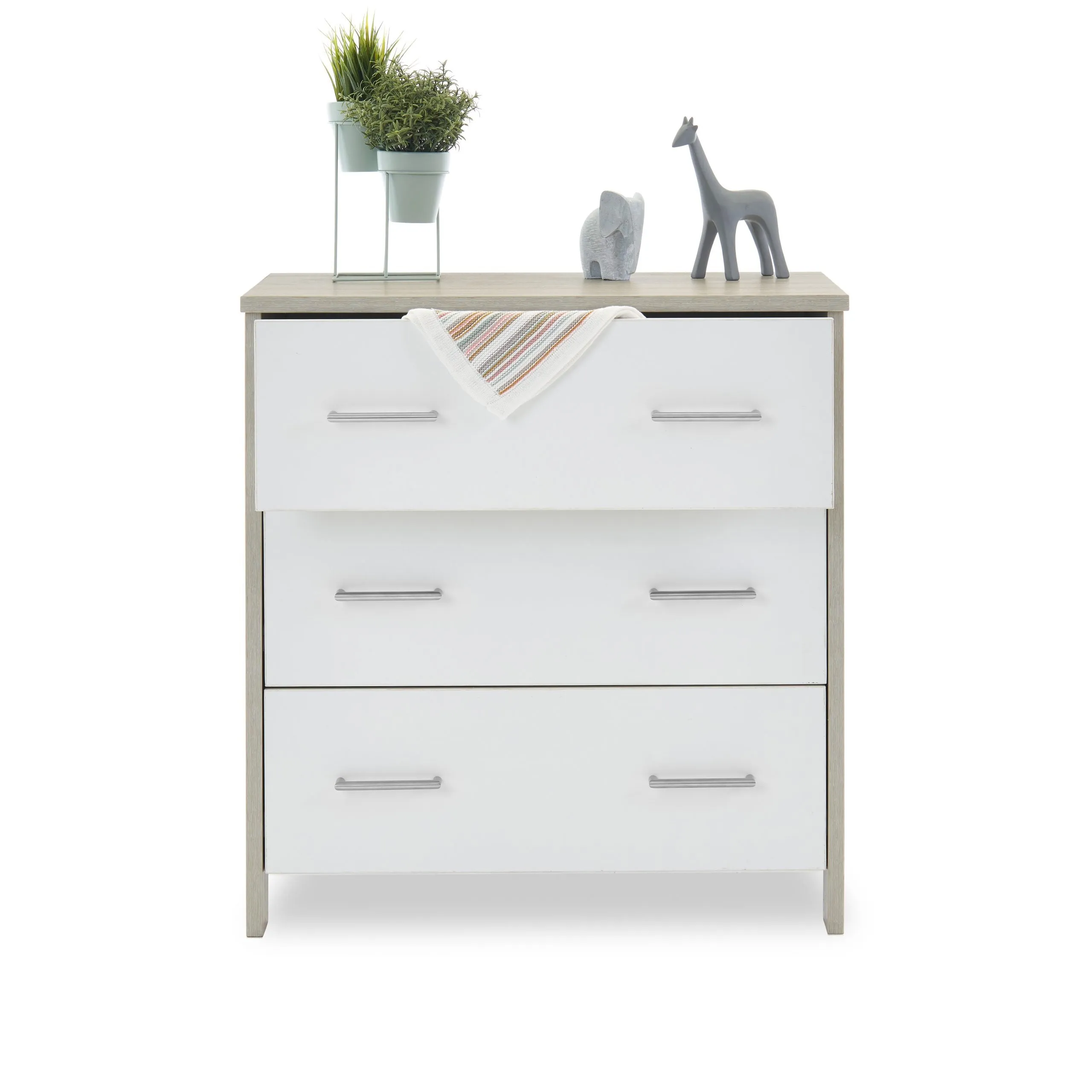 Nika MINI 3 Piece Nursery Room Set - Grey Wash & White