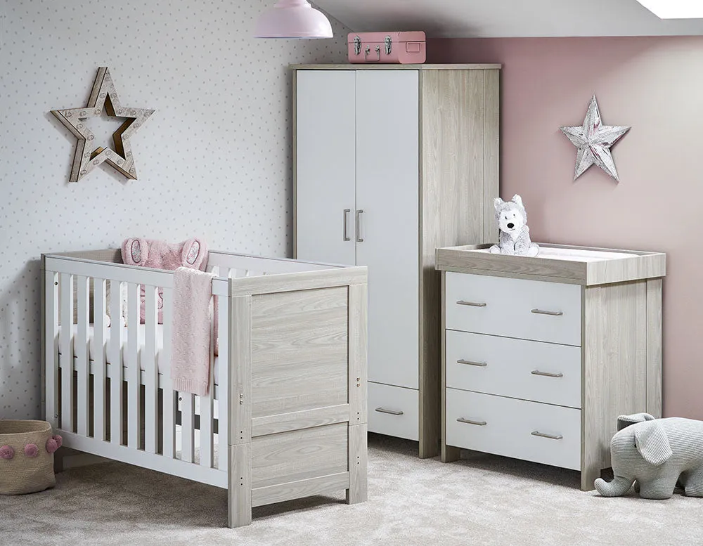 Nika MINI 3 Piece Nursery Room Set - Grey Wash & White