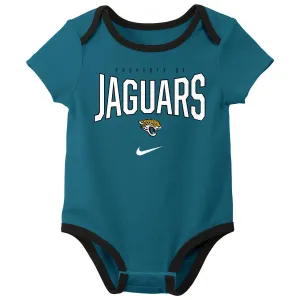 Nike NFL Infant Newborn Jacksonville Jaguars Nostalgic Icon Creeper 3-Pack Set