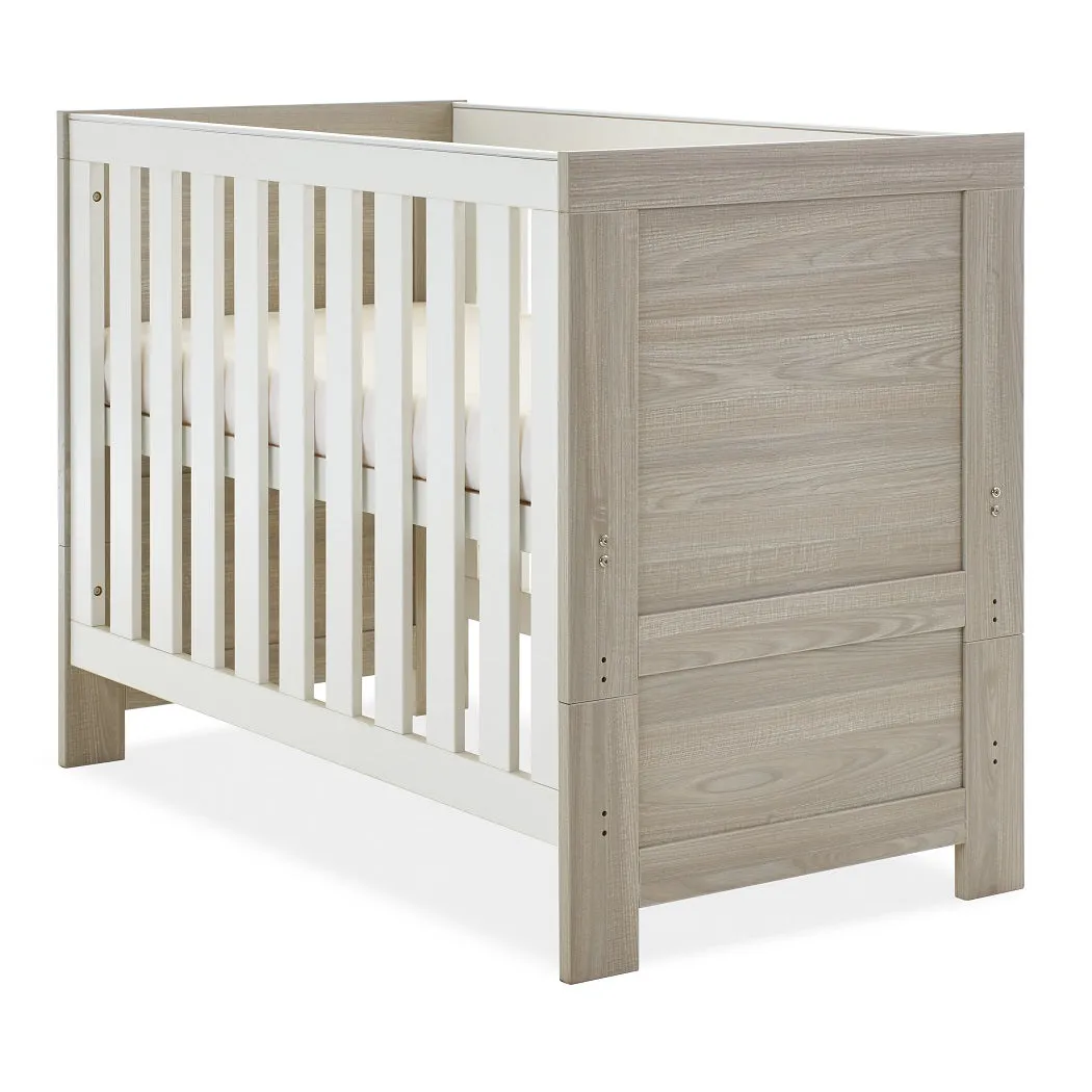 Obaby Nika MINI Cot Bed (Grey Wash & White)