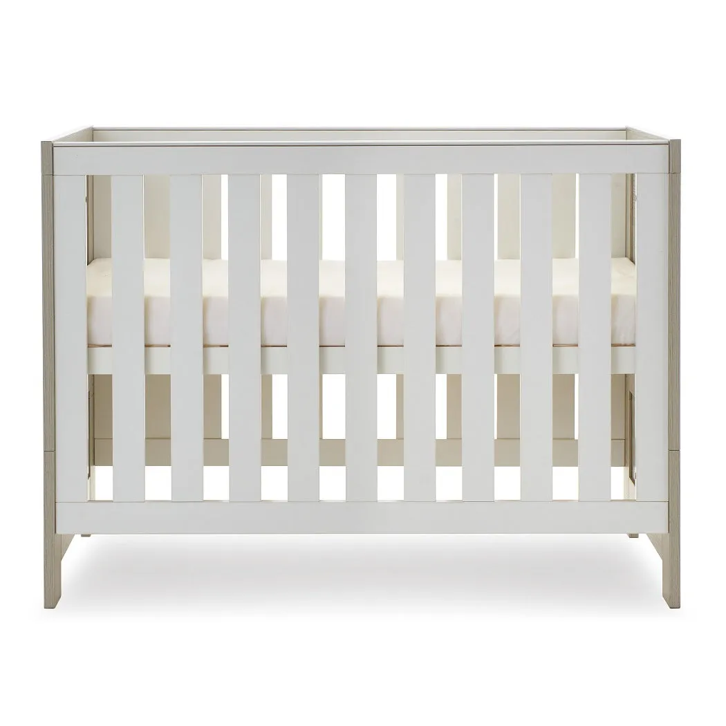 Obaby Nika MINI Cot Bed (Grey Wash & White)