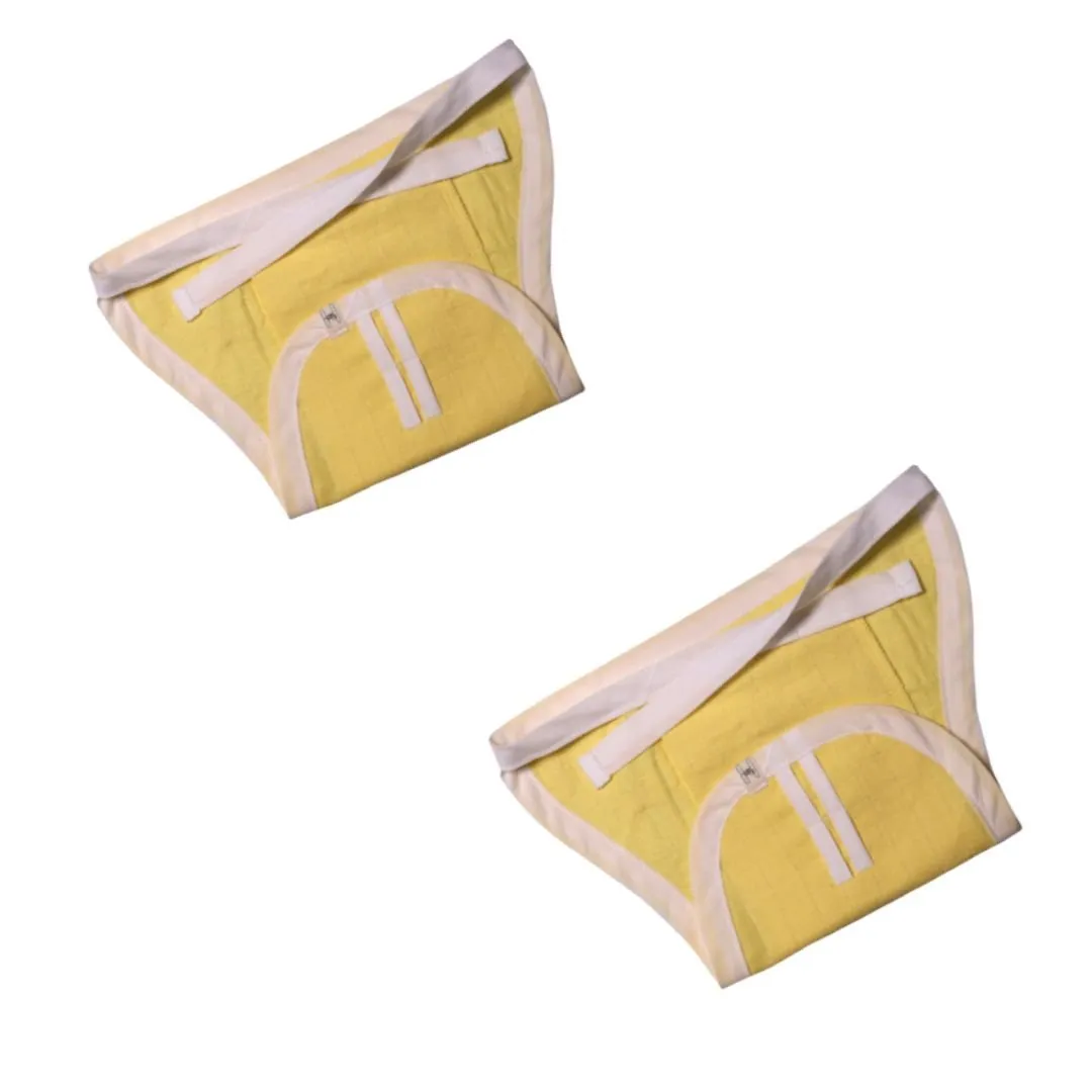 Organic Cotton Muslin Nappy | Herbal Dyed(Pack of 2)