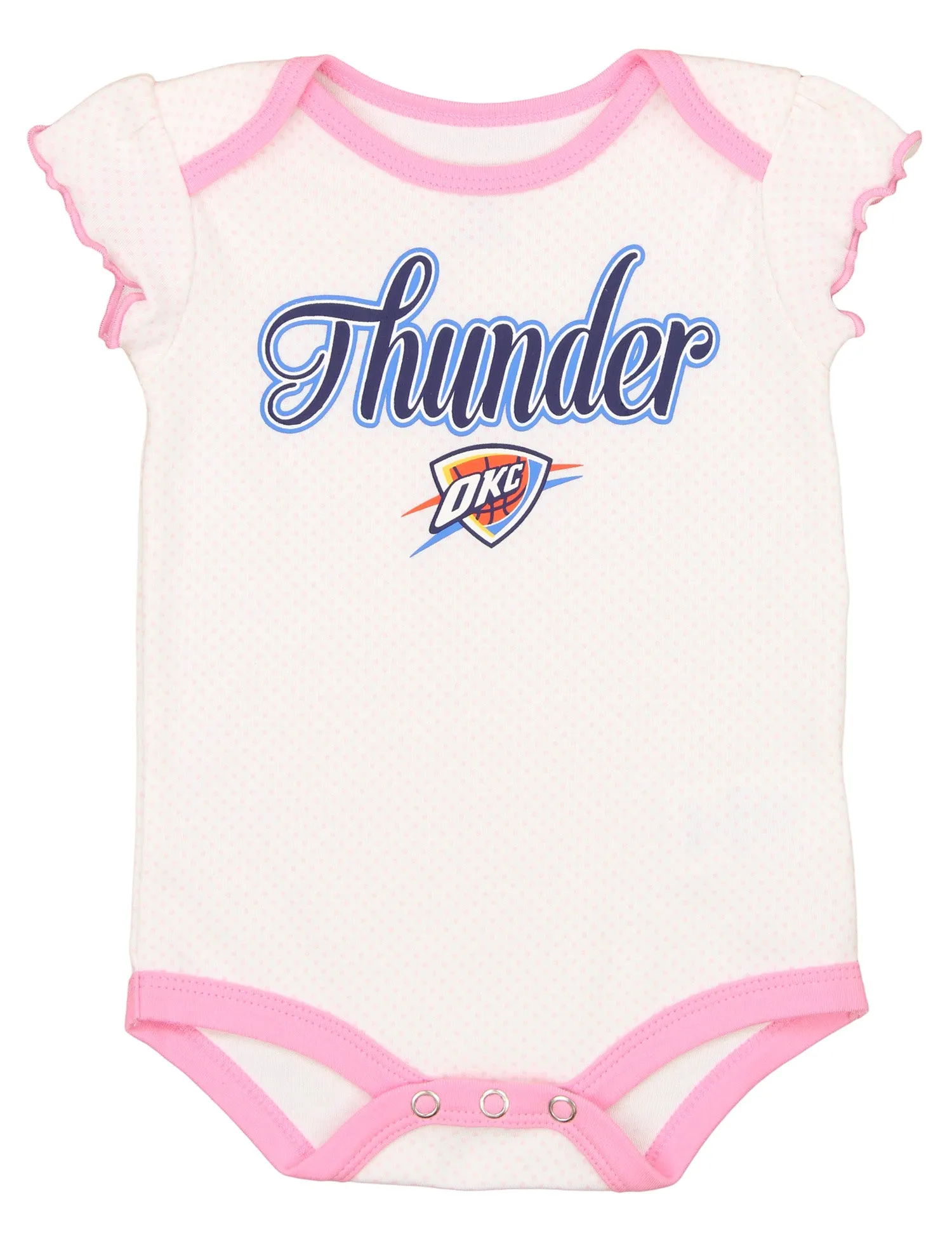 OuterStuff NBA Girls Infant/Newborn Oklahoma City Thunder 3-Piece Creeper Set