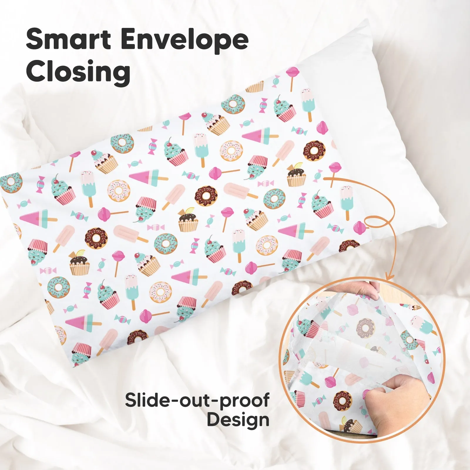 Printed Toddler Pillowcase 13X18" (Sweet Tooth)