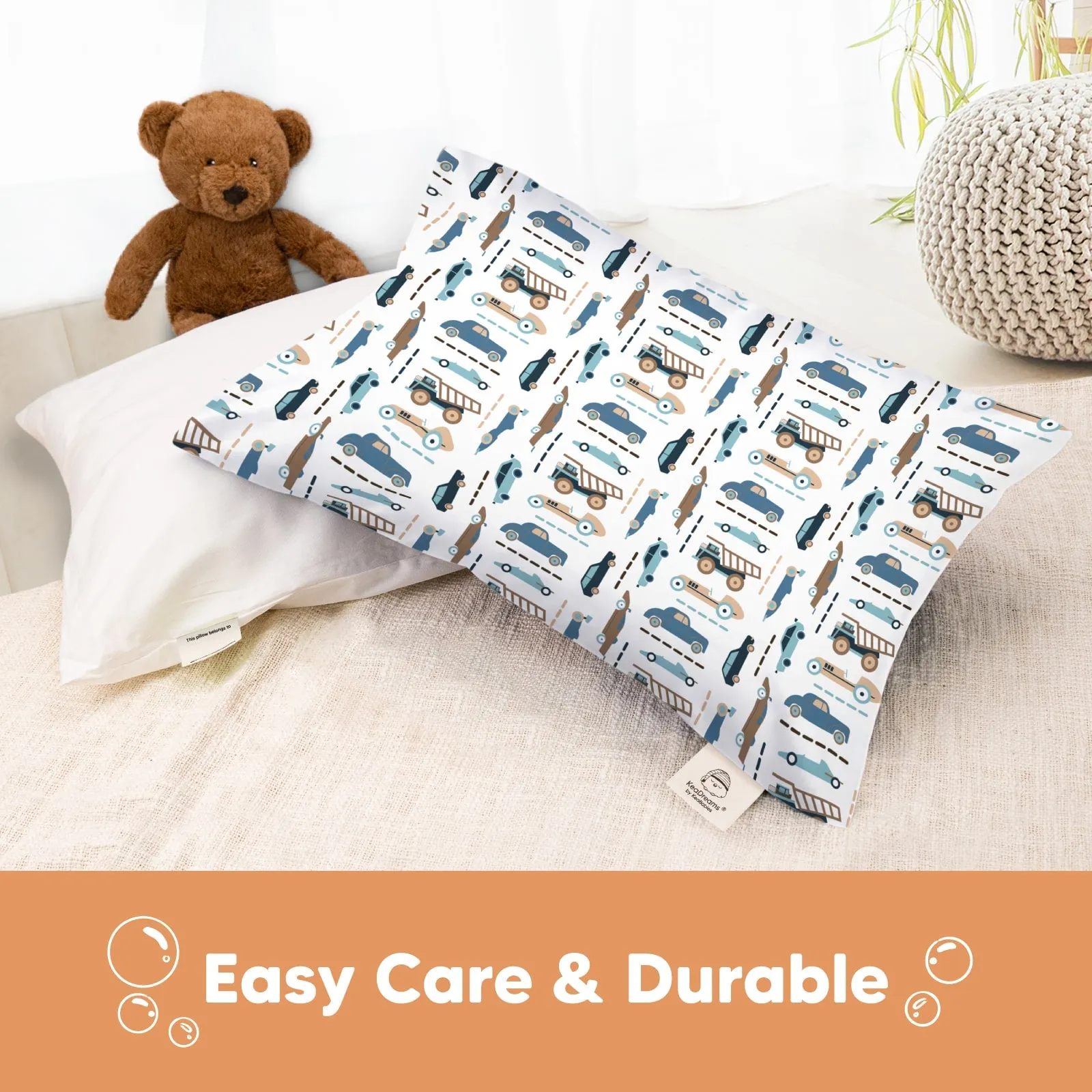 Printed Toddler Pillowcase 13X18" (Vroom)
