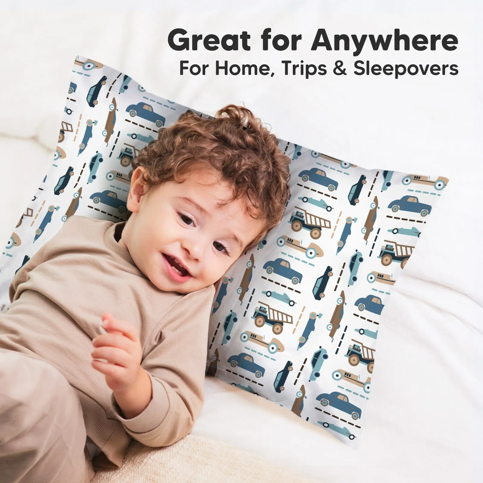 Printed Toddler Pillowcase 13X18" (Vroom)