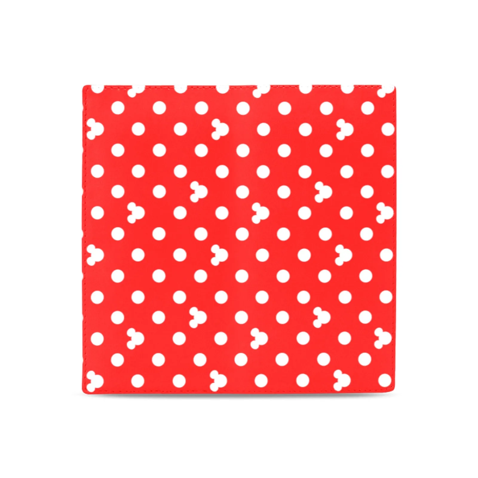 Red With White Mickey Polka Dots Women's Leather Wallet