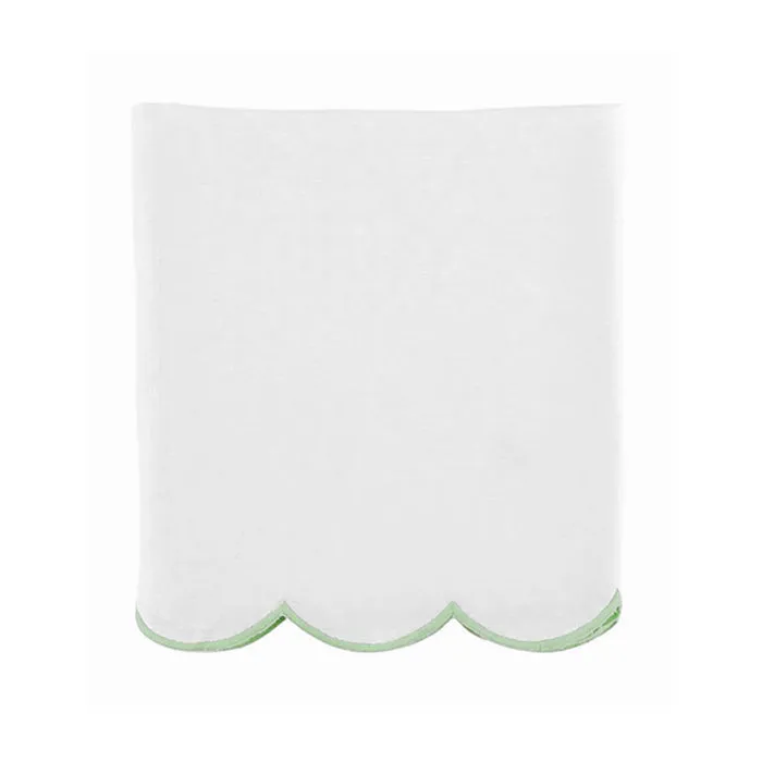Scallop Crib Skirt in Garden Green