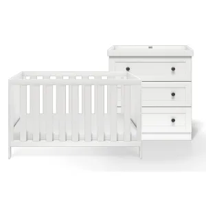 Silver Cross Bromley 2 Piece White Nursery Set