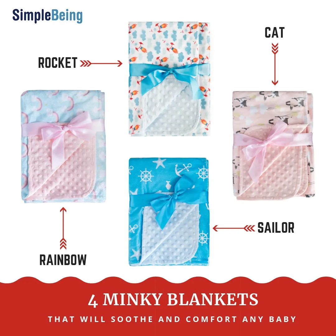 Simple Being Soft Minky Baby Blanket (Sailor)