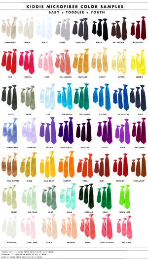 Solid Color Kid's Ties, No Print