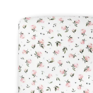Stretch Knit Crib Sheet - Watercolor Rose