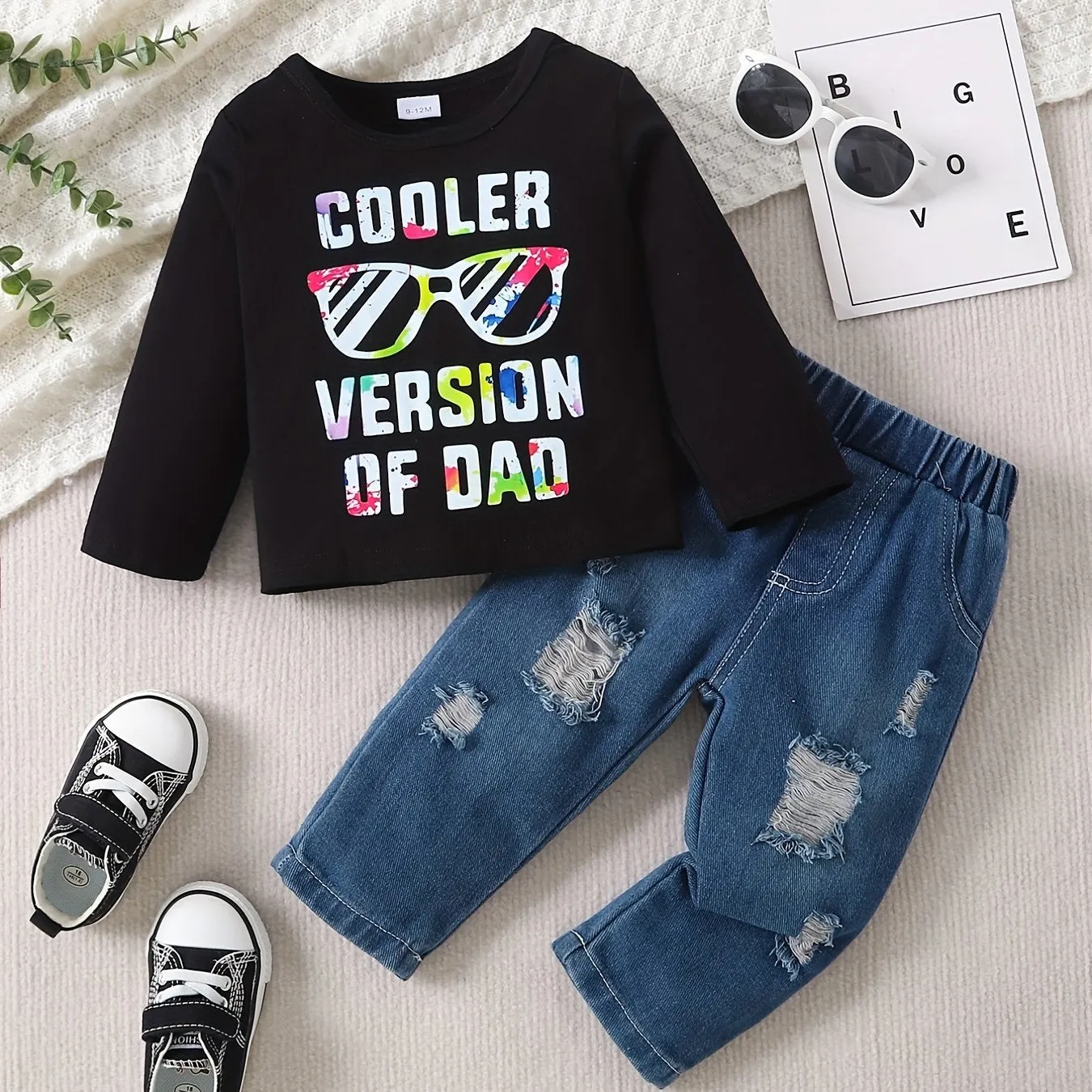 Stylish Toddler Boys COOLER VERSION OF DAD Outfit Set