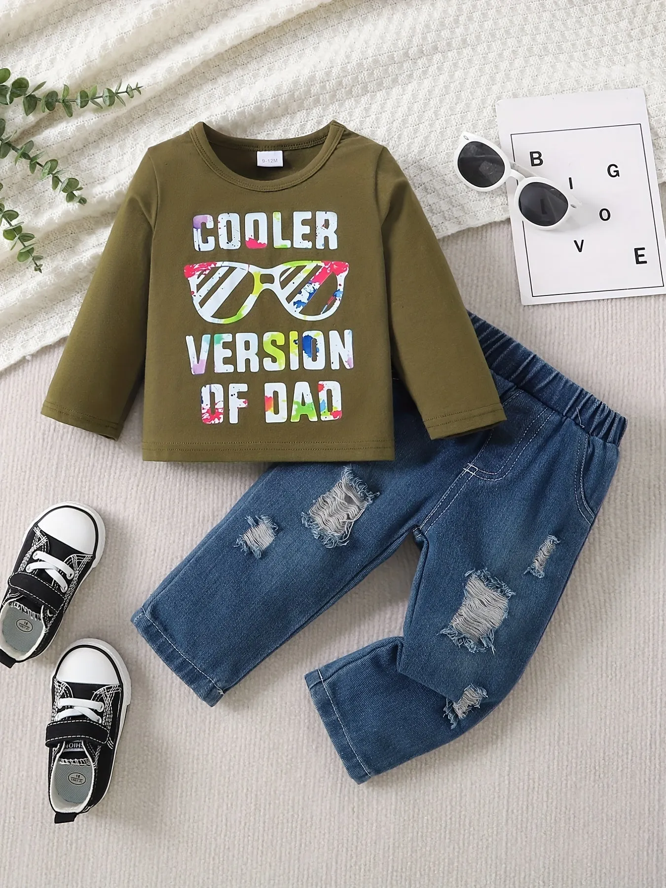 Stylish Toddler Boys COOLER VERSION OF DAD Outfit Set
