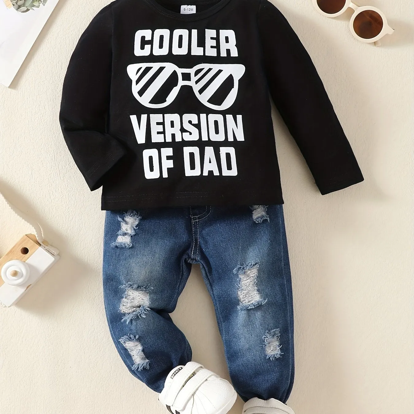 Stylish Toddler Boys COOLER VERSION OF DAD Outfit Set