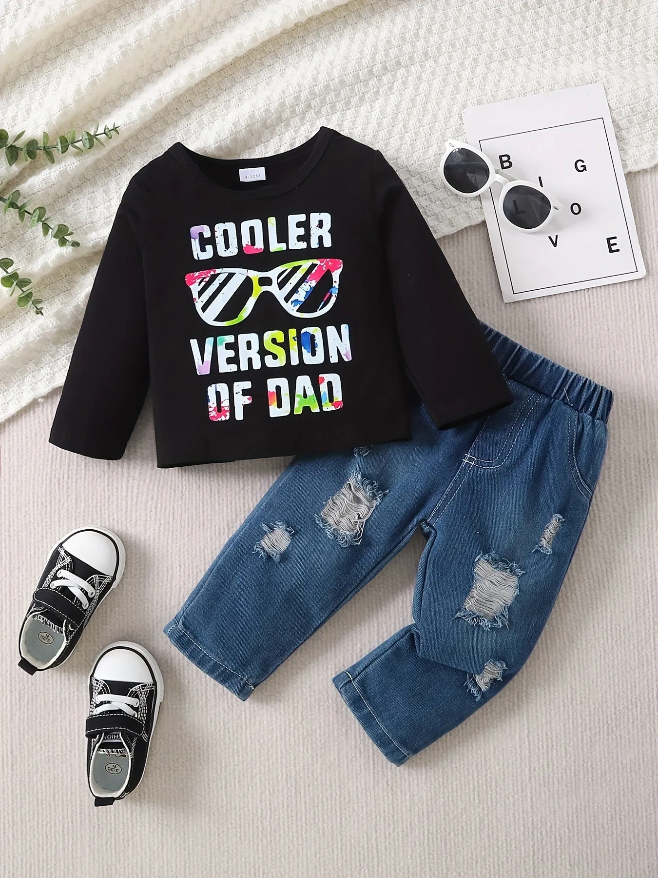 Stylish Toddler Boys COOLER VERSION OF DAD Outfit Set