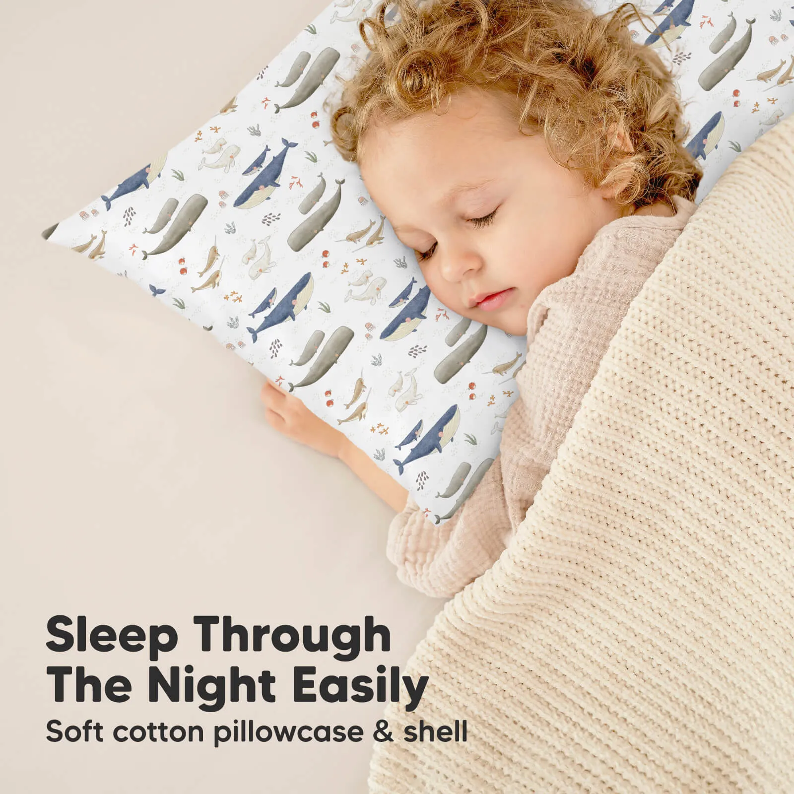 Toddler Pillow with Pillowcase (Marine)