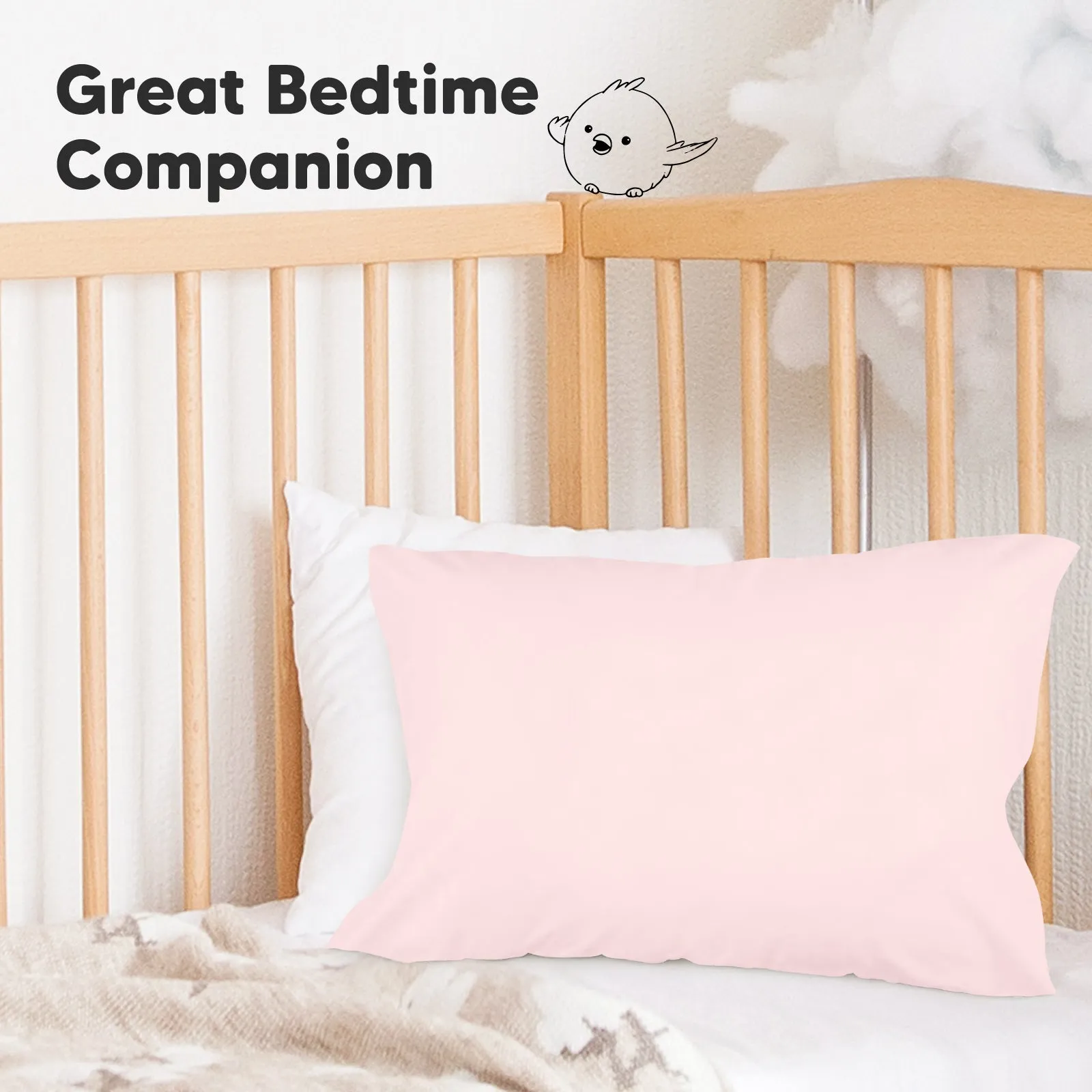 Toddler Pillowcase 13X18" (Mist Pink)