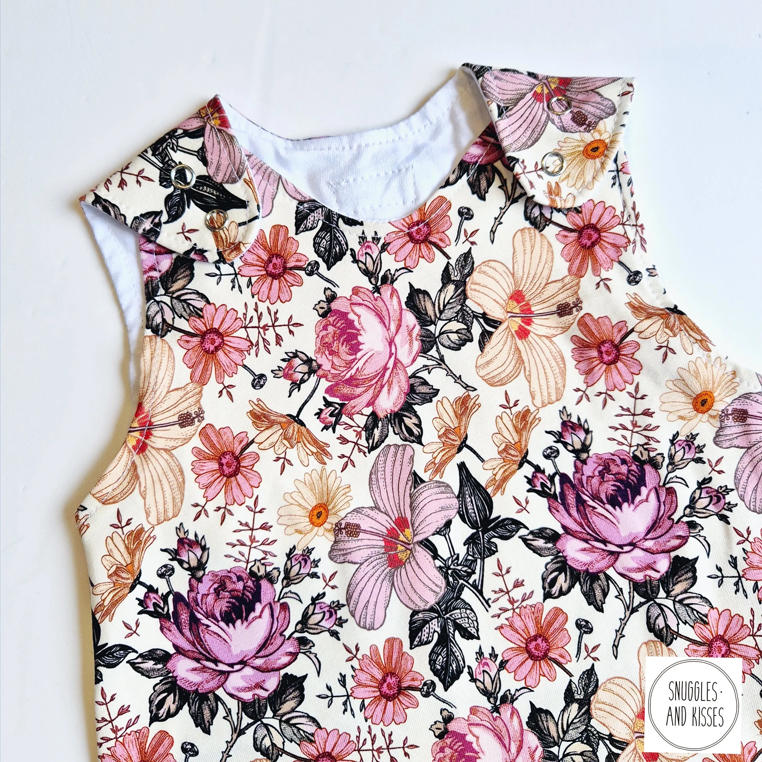 Vintage Floral Print Dungarees-New!