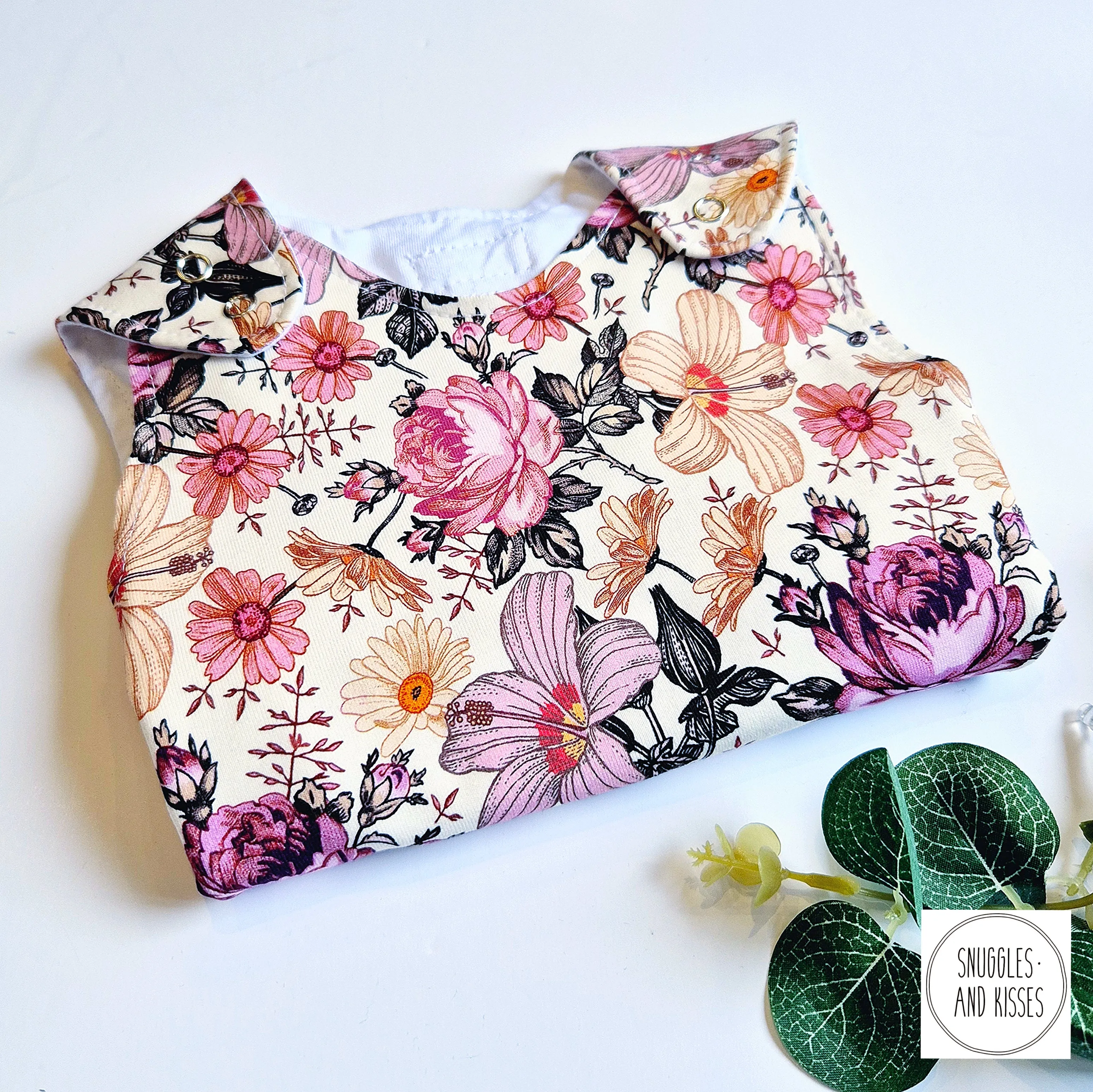 Vintage Floral Print Dungarees-New!