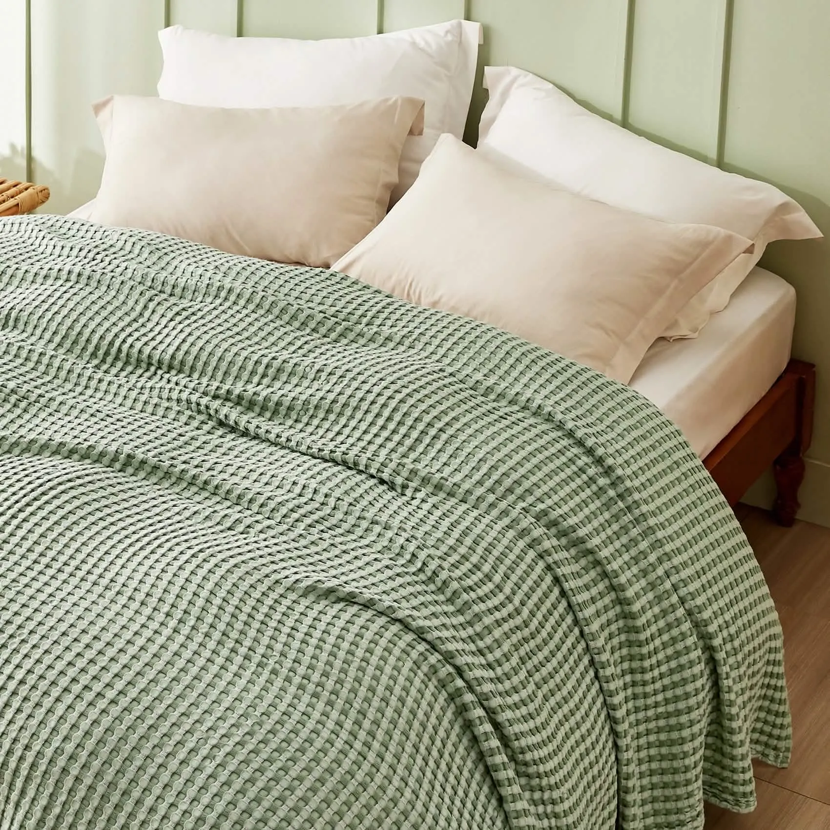 Viscose from Bamboo Waffle Weave Blanket
