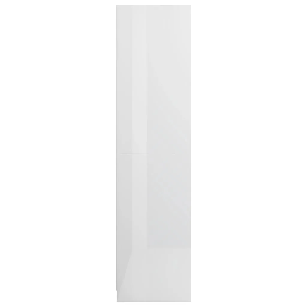Wardrobe with Drawers High Gloss White 50x50x200 cm Engineered Wood