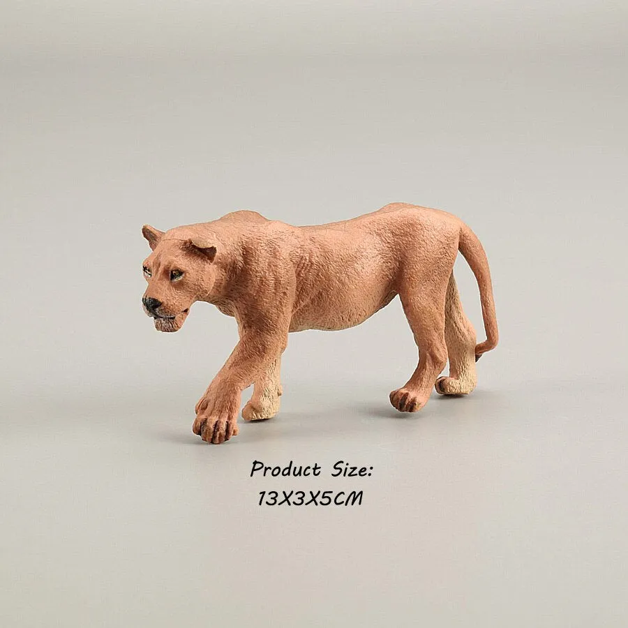 Wild animal model tiger lion leopard educational hand-painted jungle animal action figure model set