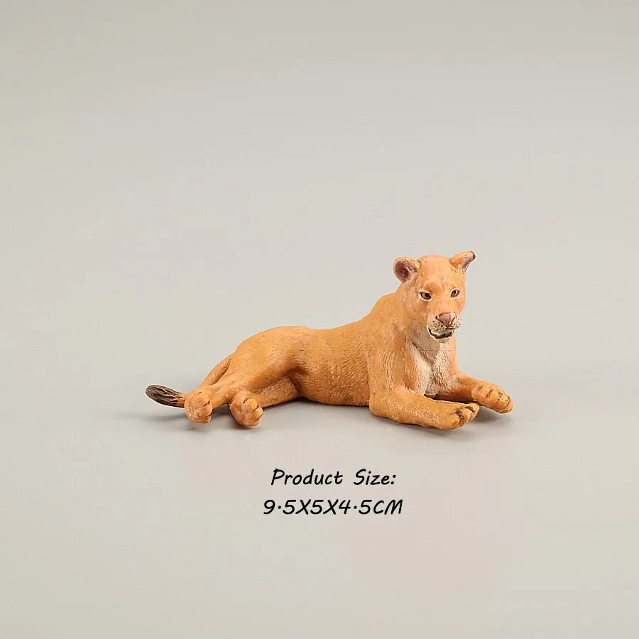 Wild animal model tiger lion leopard educational hand-painted jungle animal action figure model set