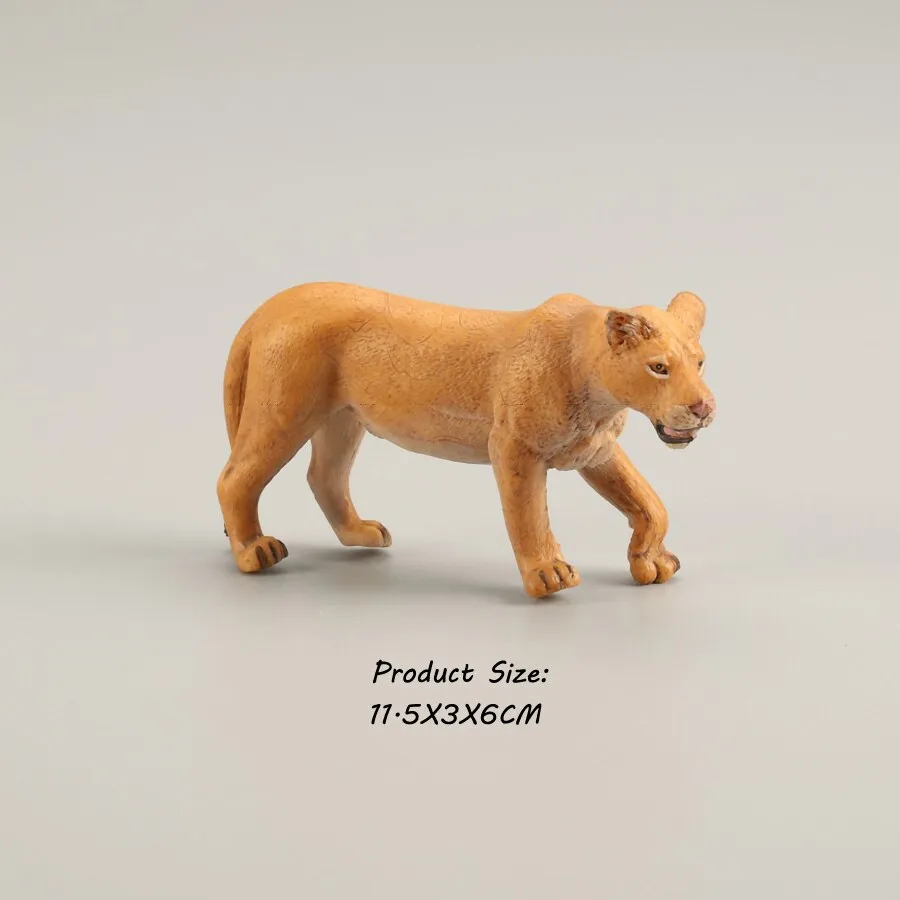 Wild animal model tiger lion leopard educational hand-painted jungle animal action figure model set