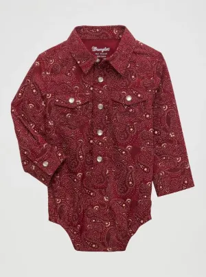 Wrangler Baby Red Paisley Onesie