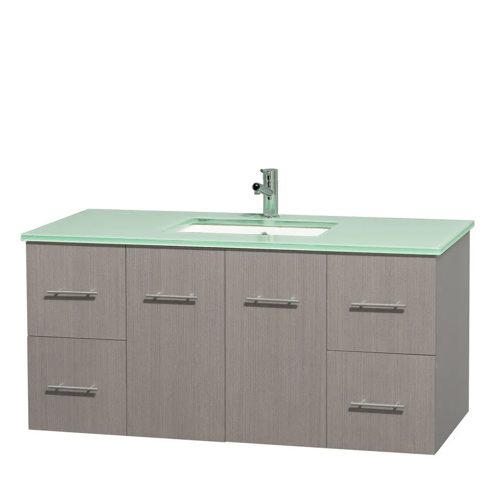 WYNDHAM COLLECTION Centra 48-inch single bathroom vanity set - Gray Oak