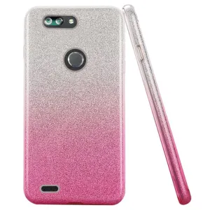 ZTE SEQUOIA/ Z982/ BLADE Z MAX/ ZMAX PRO 2 Two Tone Glitter Hybrid - Hot Pink